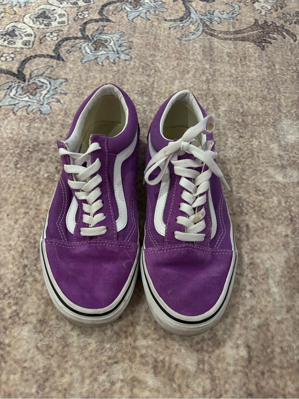 Vans Purple Old Skool Sneakers with White Stripe